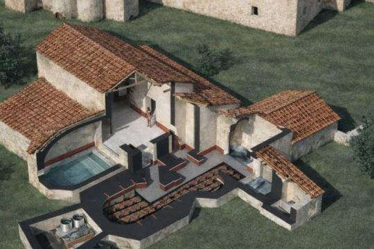 Σχέδιο αποκατάστασης και ανάδειξης της ρωμαϊκής έπαυλης στο Αμύνταιο [φωτογραφίες]